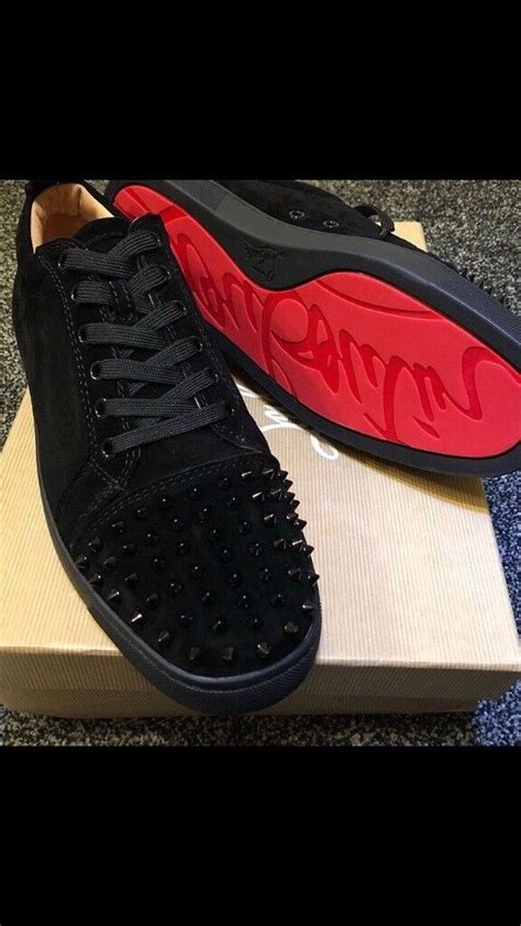 louis vuitton black studded red bottom sneakers|christian louboutin red bottom shoes.